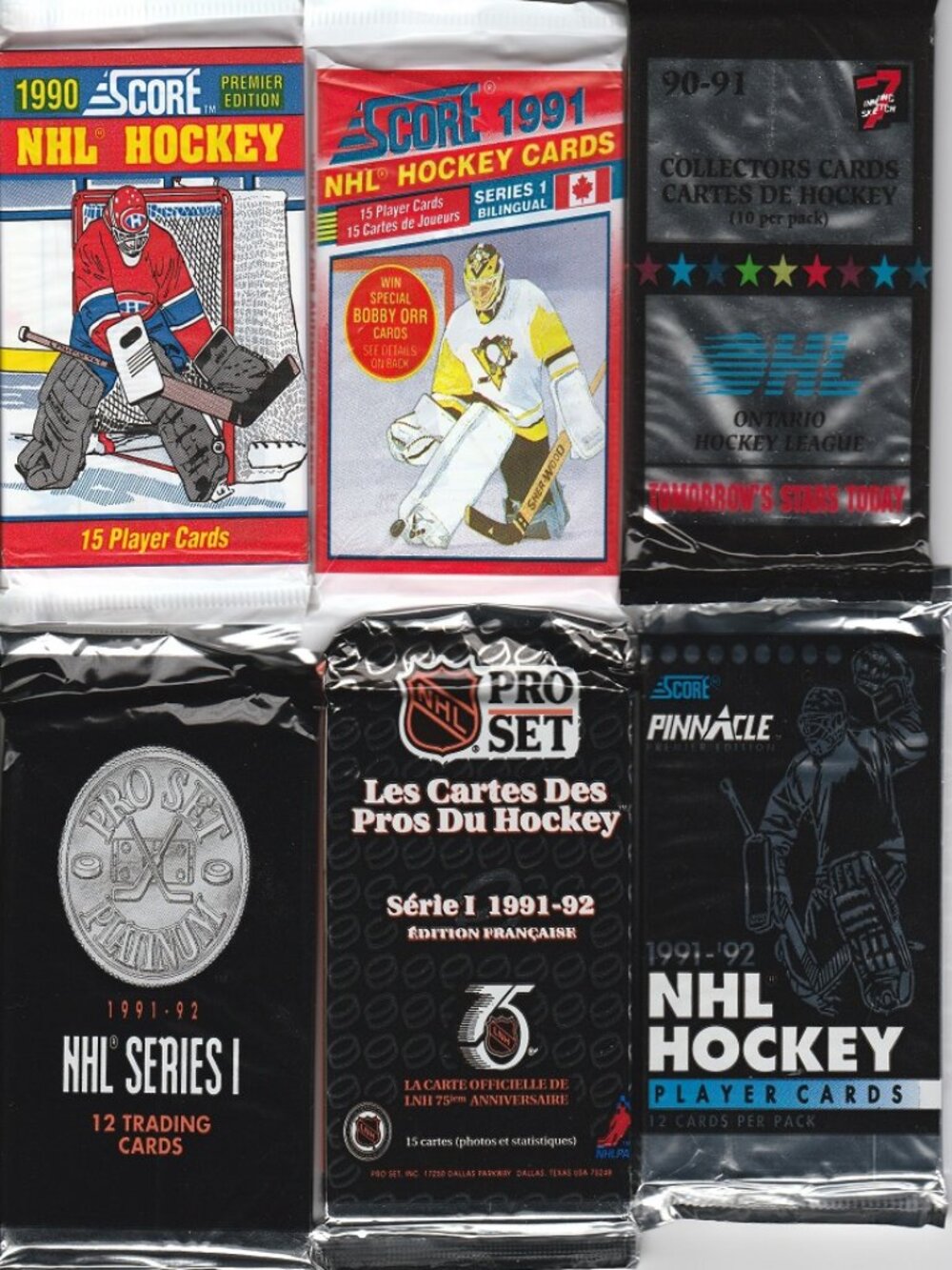 6 Packs Of Factory Sealed Hockey Cards